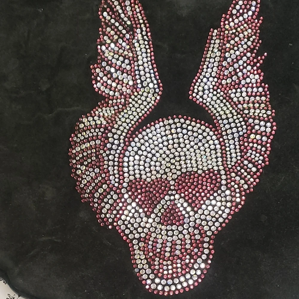 Black and Red Skull Embellished Shoulder‎ Bag 13X15